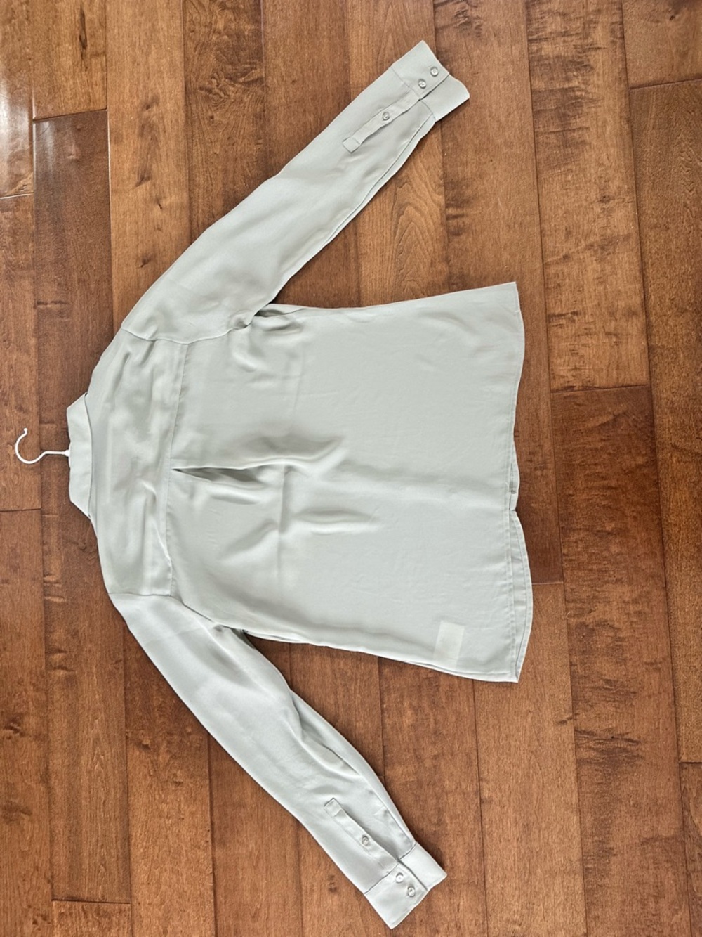Express Light Olive Button Down Blouse | Workwear | Size M | Minimalist - Picture 3 of 5